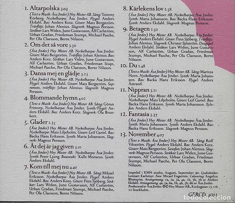 CDs de m&uacute;sica: &Aring;sa Jinder - Dansa Mej En Gl&auml;dje. CD - Foto 2