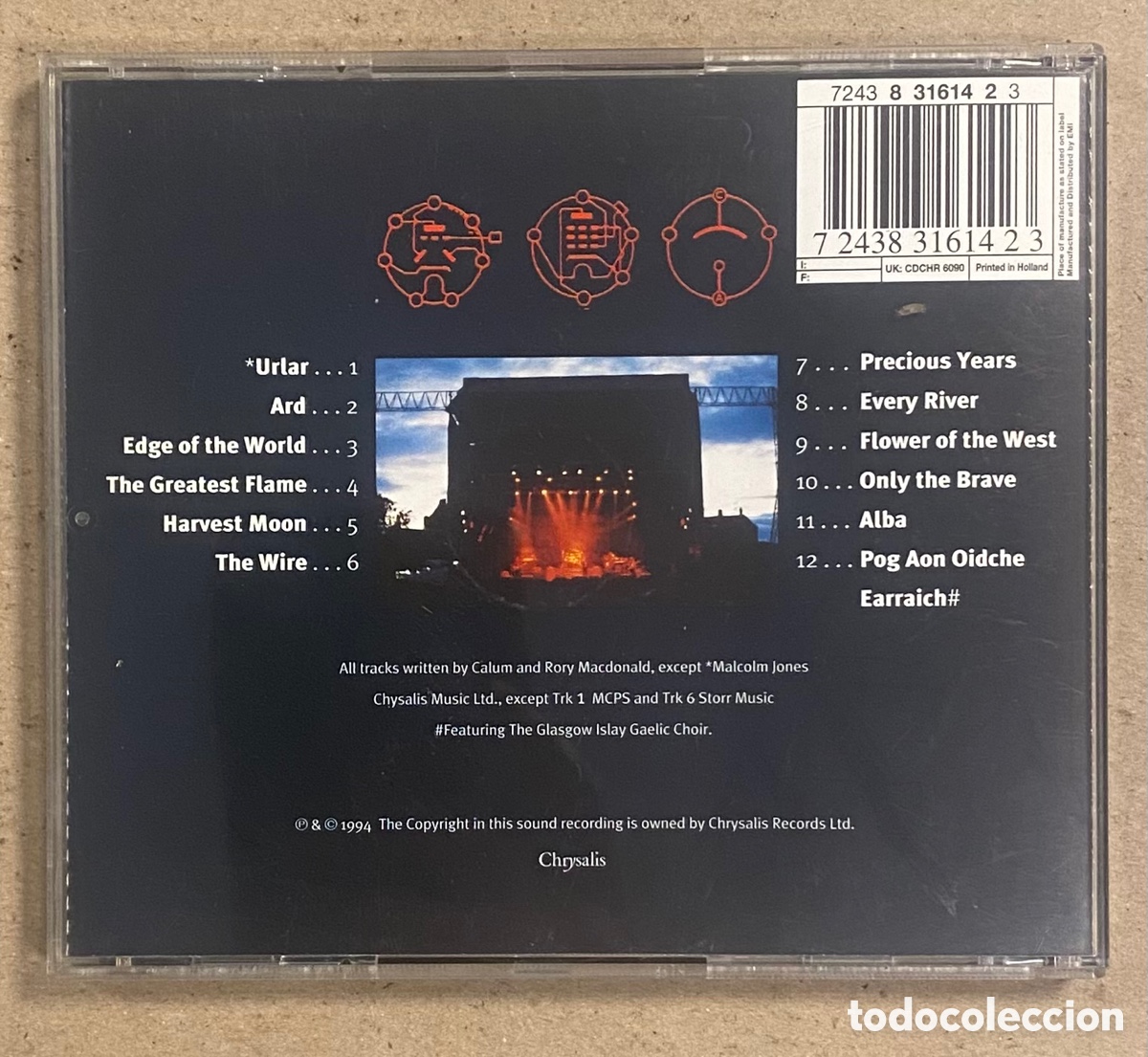 CDs de m&uacute;sica: CD. RUNRIG &ldquo;TRANSMITTING LIVE&rdquo; (CHRYSALIS 1994). - Foto 3