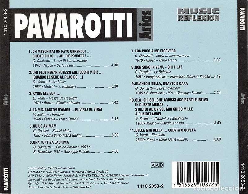CDs de m&uacute;sica: Pavarotti - Arias. CD - Foto 2