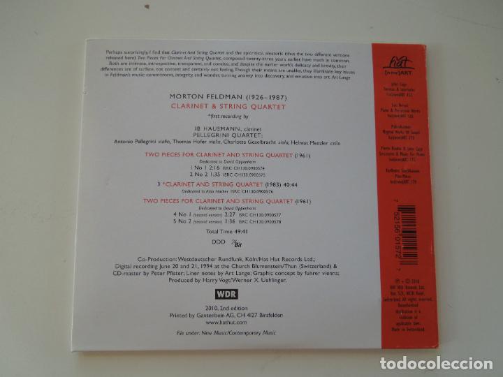 CDs de m&uacute;sica: MORTON FELDMAN - CLARINET &STRING QUARTET - CD - Foto 3
