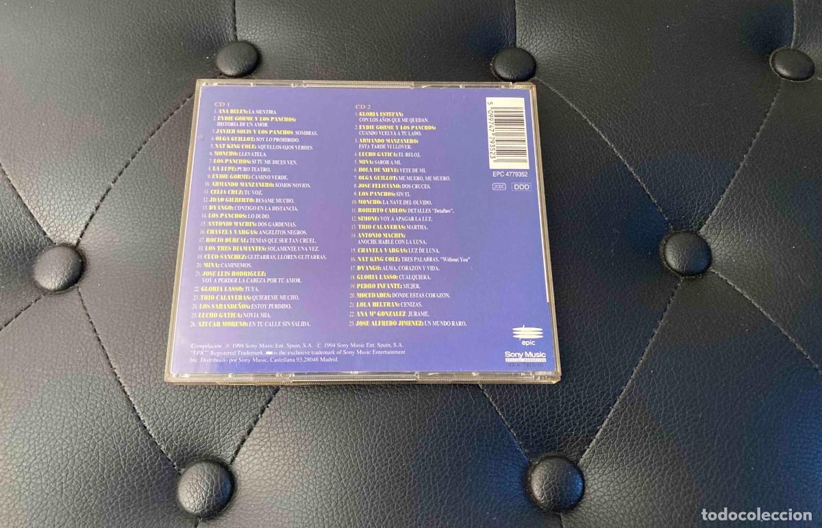 CDs de m&uacute;sica: Doble CD. 100 a&ntilde;os de boleros. Compilaci&oacute;n - Foto 2