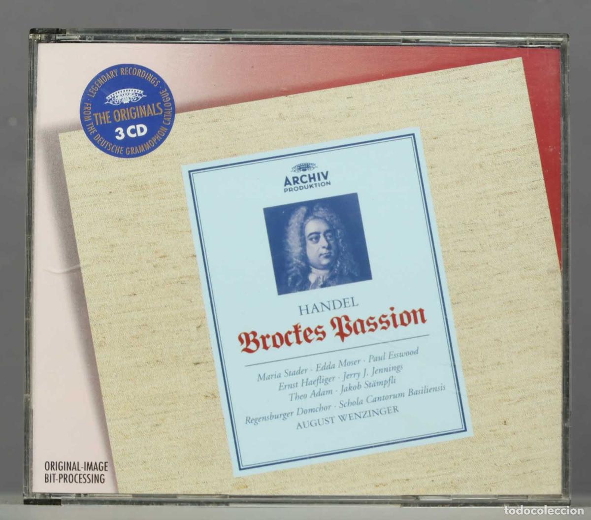 CDs de m&uacute;sica: 3 CD. Wenzinger &ndash; Brockes-Passion. HANDEL - Foto 1