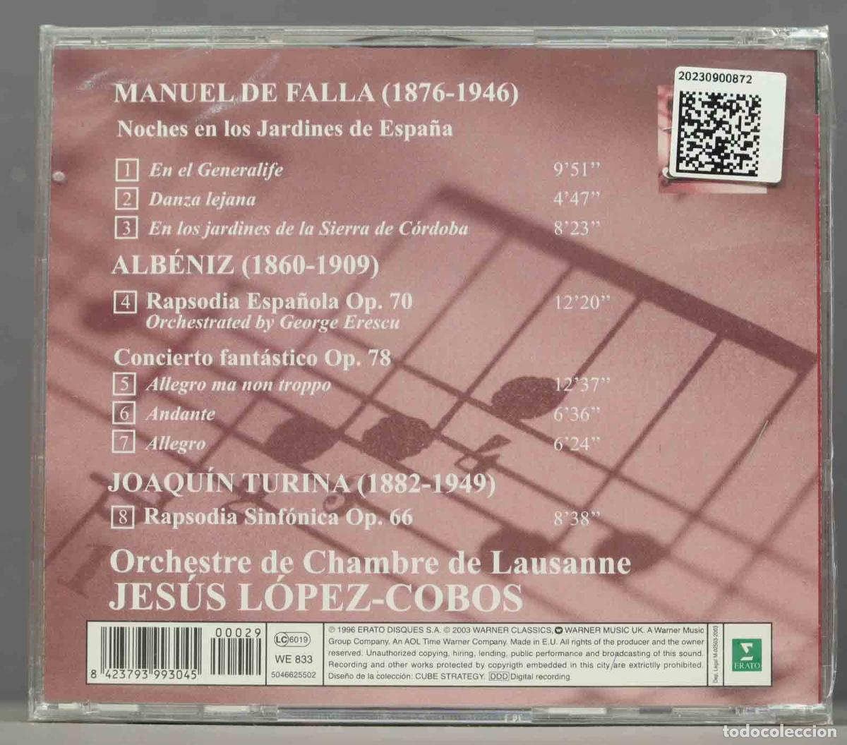 CDs de m&uacute;sica: CD. LOPEZ-COBOS. FALLA ALBENIZ TURINA. PRECINTADO - Foto 2