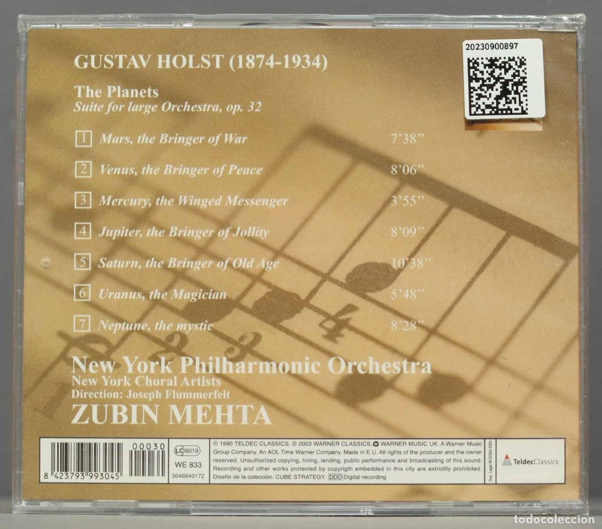 CDs de m&uacute;sica: CD. MEHTA. HOLST. LOS PLANETAS. PRECINTADO - Foto 2