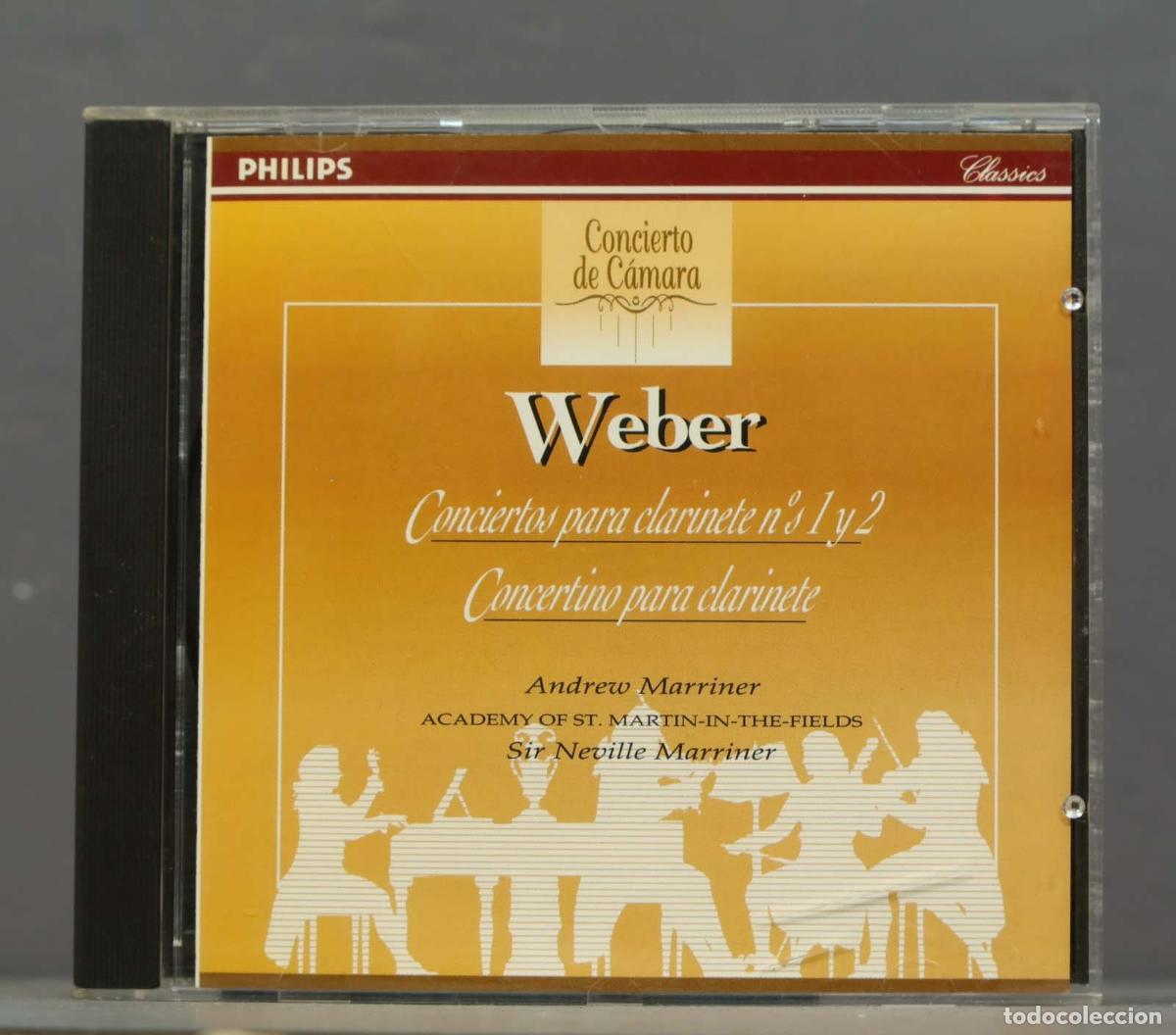 CDs de m&uacute;sica: CD. WEBER. CONCEIRTOS CLARINETE 1 2 - Foto 1