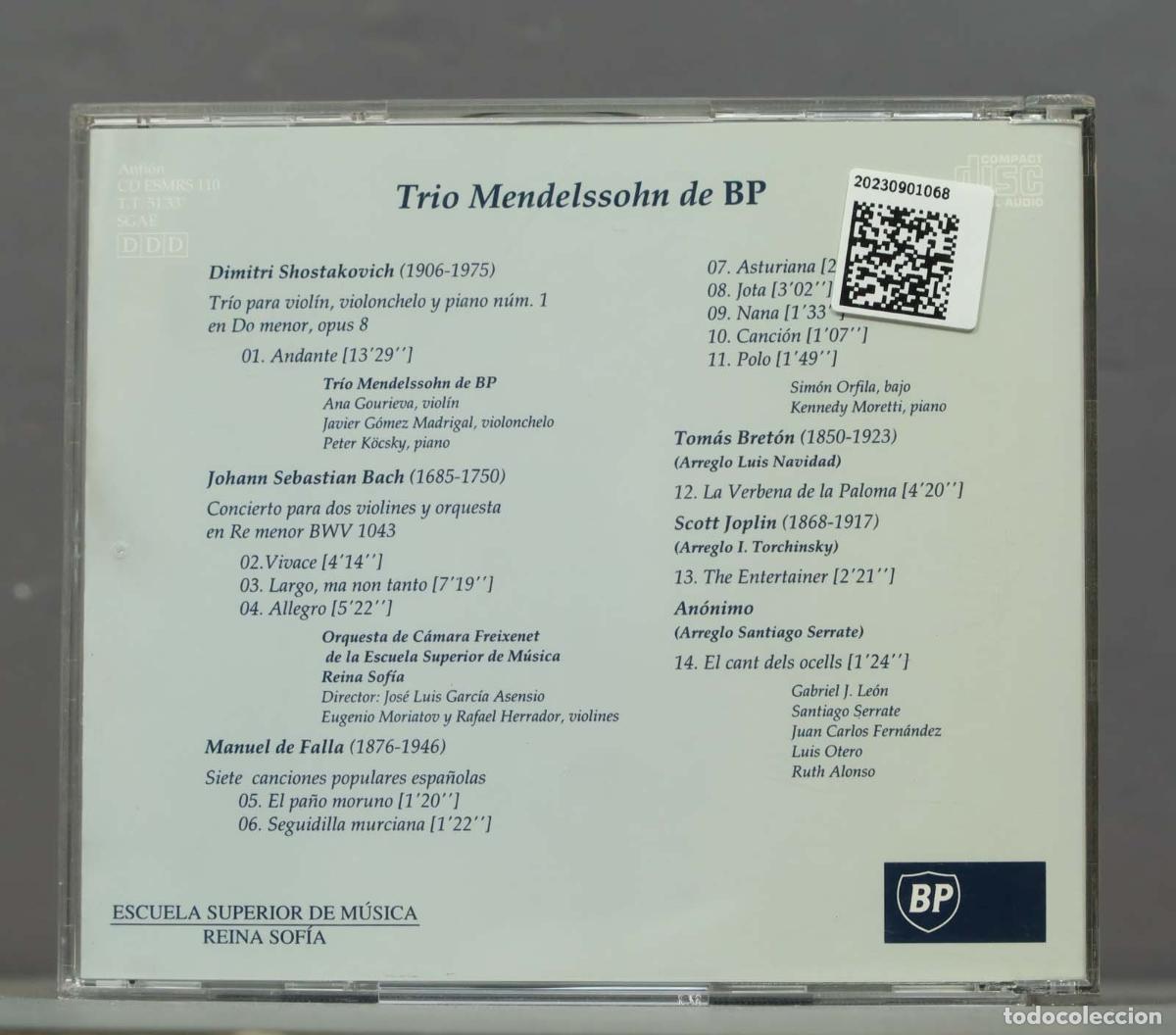 CDs de m&uacute;sica: CD. TRIO MENDELSSOHN DE BP - Foto 2