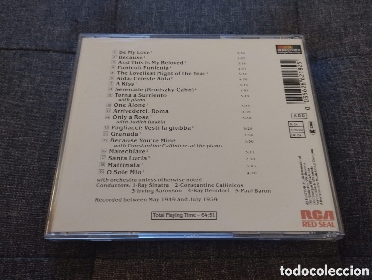 CDs de m&uacute;sica: MARIO LANZA. THE LEGENDARY TENOR (CD) - Foto 3