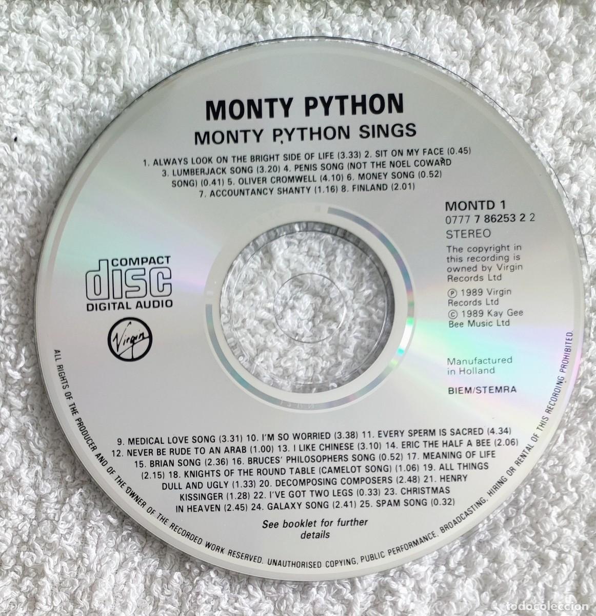 CDs de m&uacute;sica: MONTY PYTHON SINGS - 1989 CD VIRGIN RECORDS / 25 CANCIONES BSO DE LOS PYTHON - IMPECABLE ESTADO - Foto 8