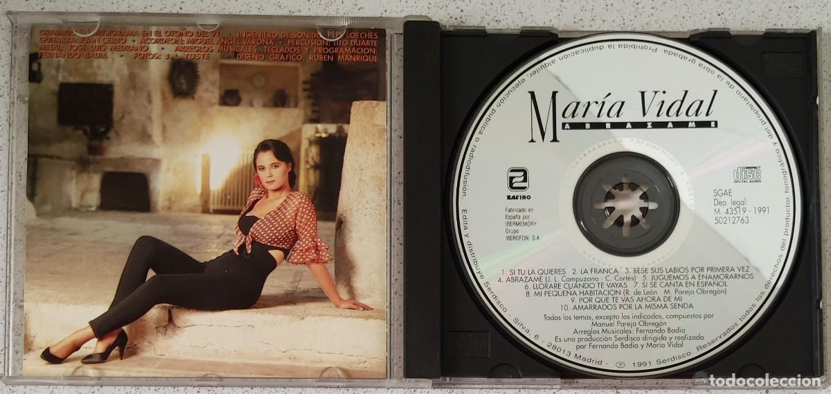 CDs de m&uacute;sica: MARIA VIDAL - ABRAZAME (CD) 1991 - 10 COPLAS - SIN CODIGO DE BARRAS - Foto 2