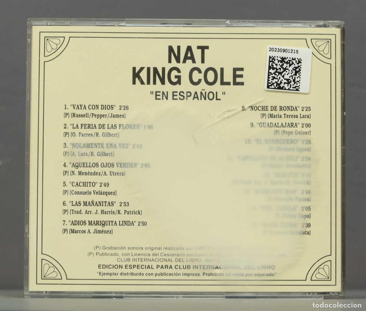 CDs de m&uacute;sica: CD. NAT KING COLE EN ESPA&Ntilde;OL - Foto 2