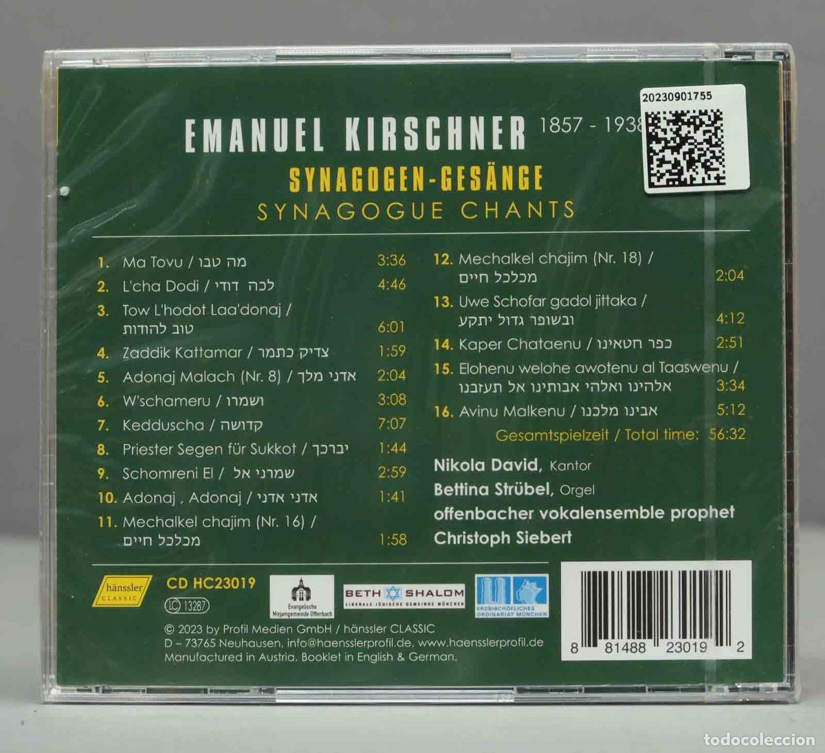 CDs de m&uacute;sica: CD. Synagogue Chants. Kirschner / David / Strubel. PRECINTADO - Foto 2