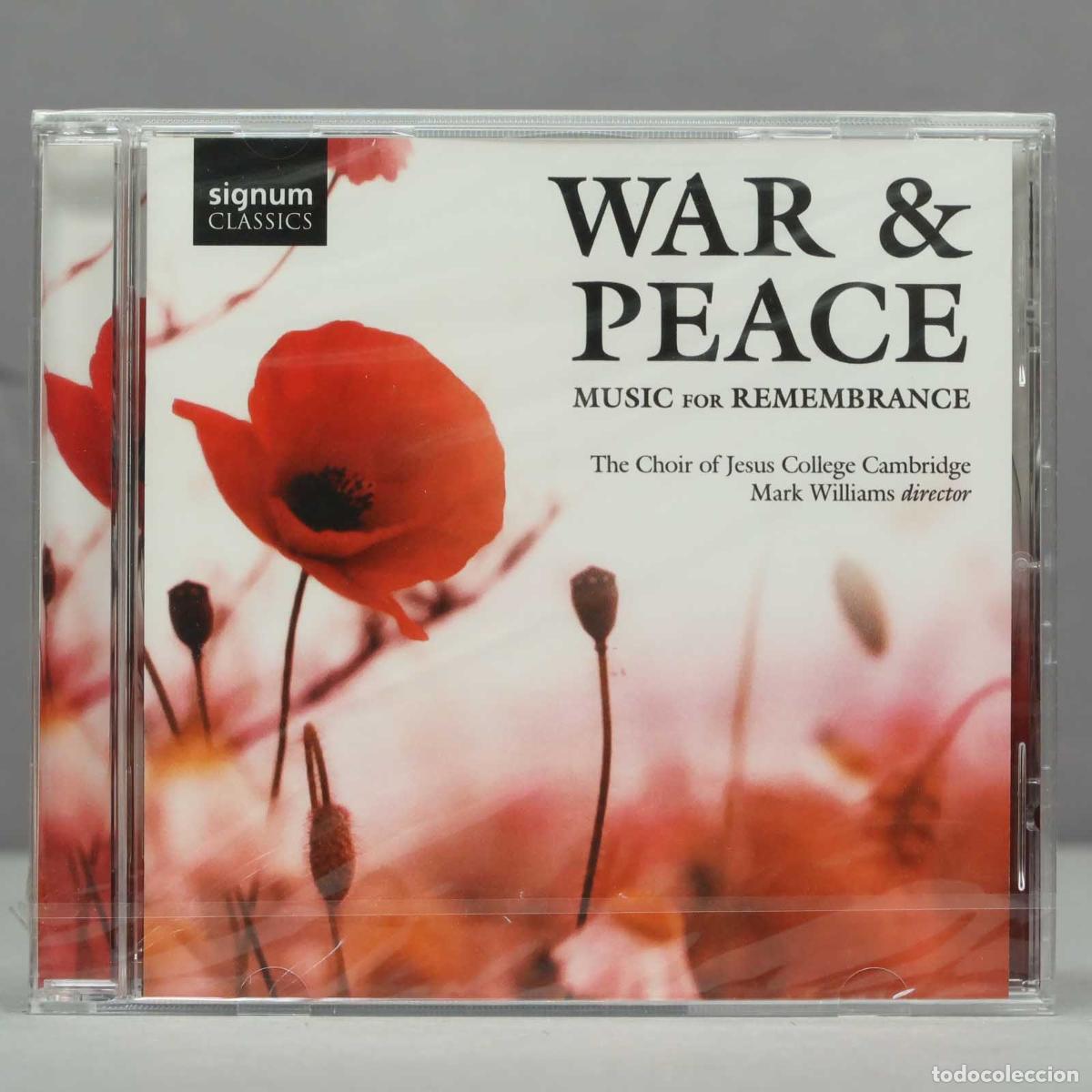 CDs de m&uacute;sica: CD. War AND Peace: Music for Remembrance. PRECINTADO