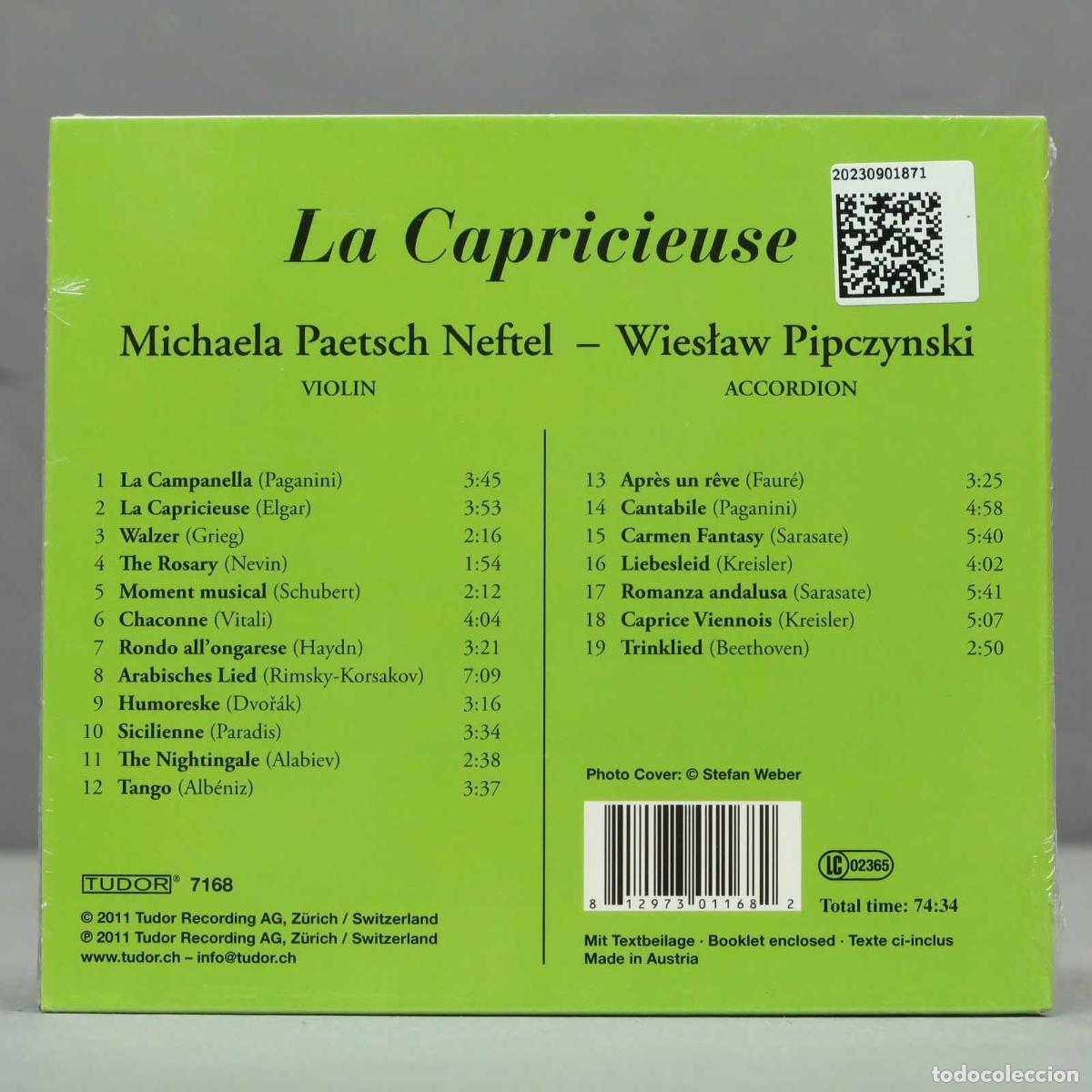 CDs de m&uacute;sica: CD. LA CAPRICIEUSE. NEFTEL. PIPCZYNSKY. PRECINTADO - Foto 2