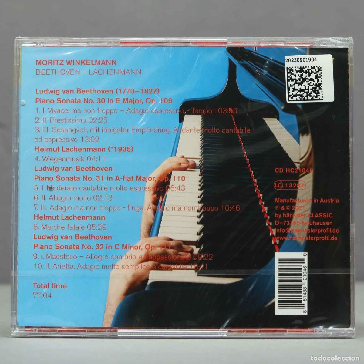CDs de m&uacute;sica: CD. Moritz Winkelmann &ndash; Beethoven / Lachenmann. PRECINTADO - Foto 2