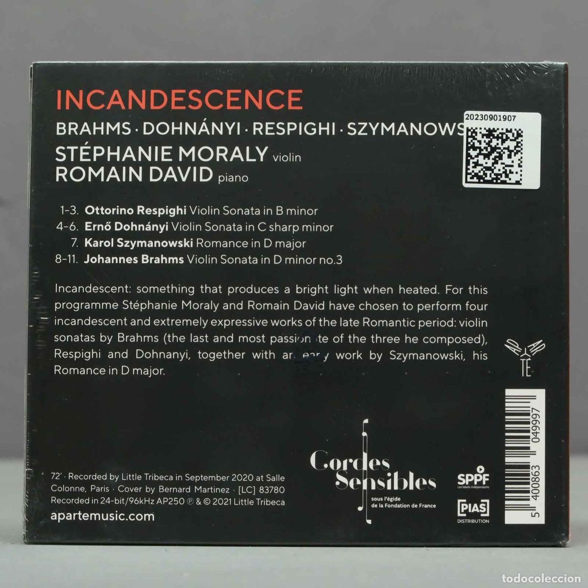 CDs de m&uacute;sica: CD. Moraly, Romain David &ndash; Incandescence. PRECINTADO - Foto 2
