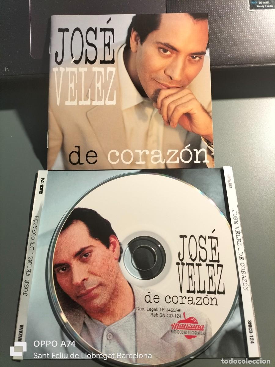 CDs de m&uacute;sica: RAR CD. JOS&Eacute; VELEZ. DE CORAZ&Oacute;N - Foto 1