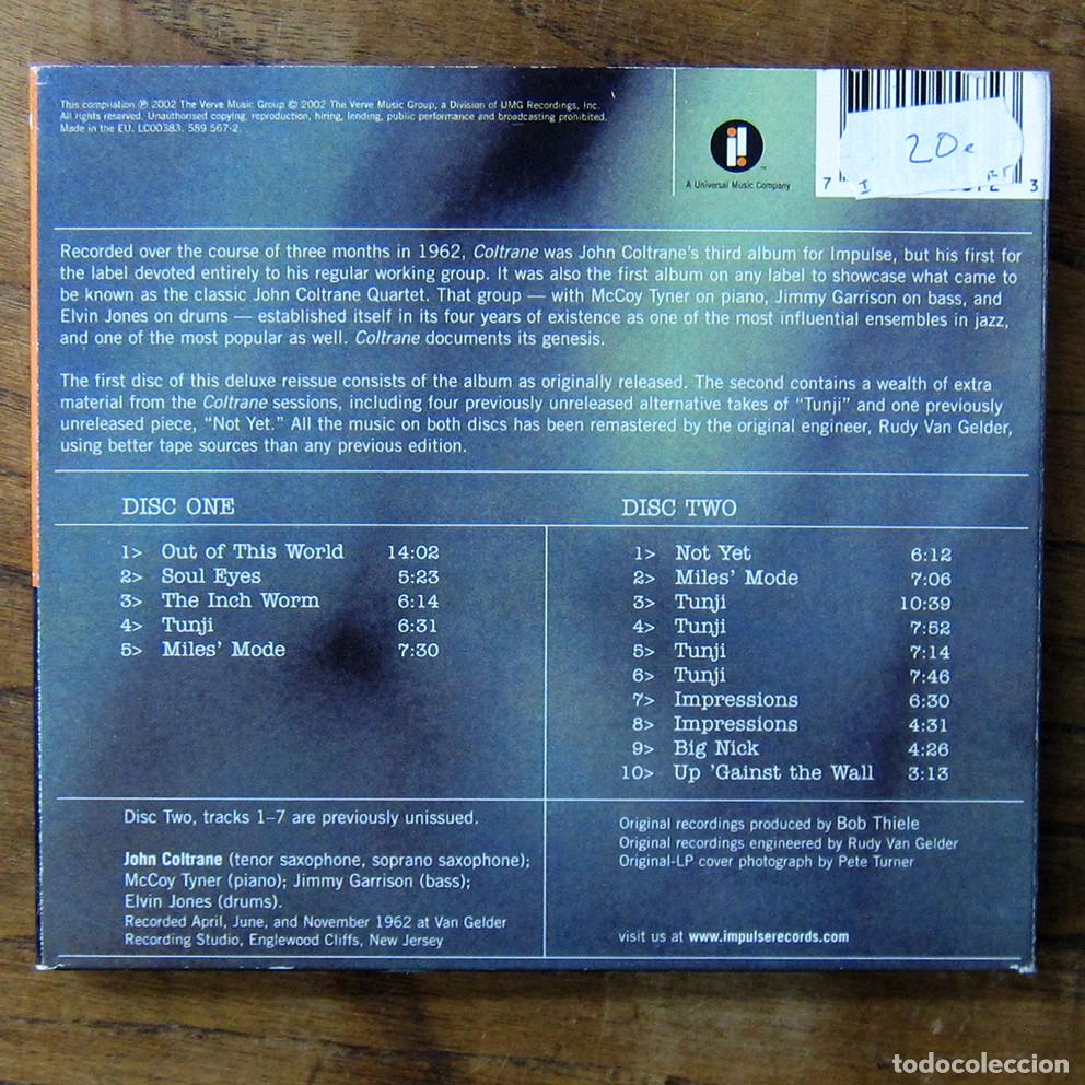 CDs de m&uacute;sica: JOHN COLTRANE - COLTRANE (DE LUXE EDITION) - 2002 - IMPULSE - DOBLE CD - Foto 4