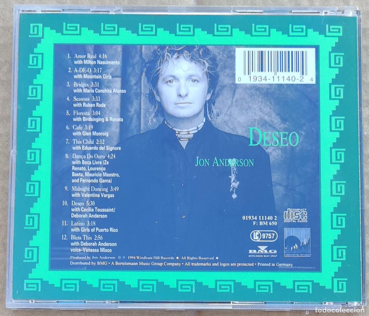 CDs de m&uacute;sica: JON ANDERSON - DESEO (CD) 1994 - 12 TEMAS - YES - Foto 3