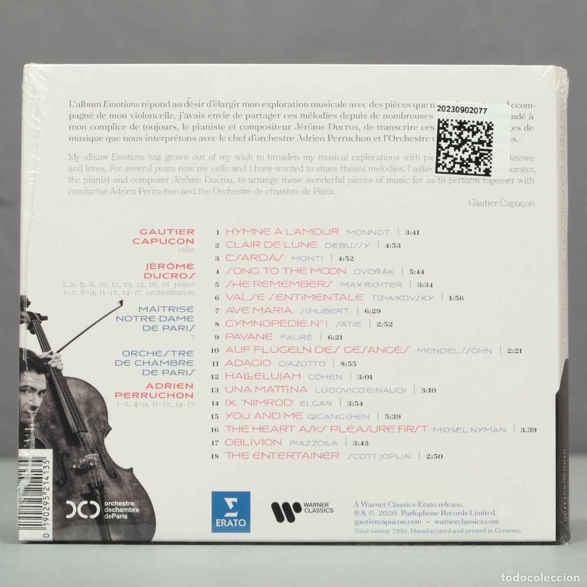 CDs de m&uacute;sica: CD. Gautier Capu&ccedil;on - Emotions .PRECINTADO - Foto 2
