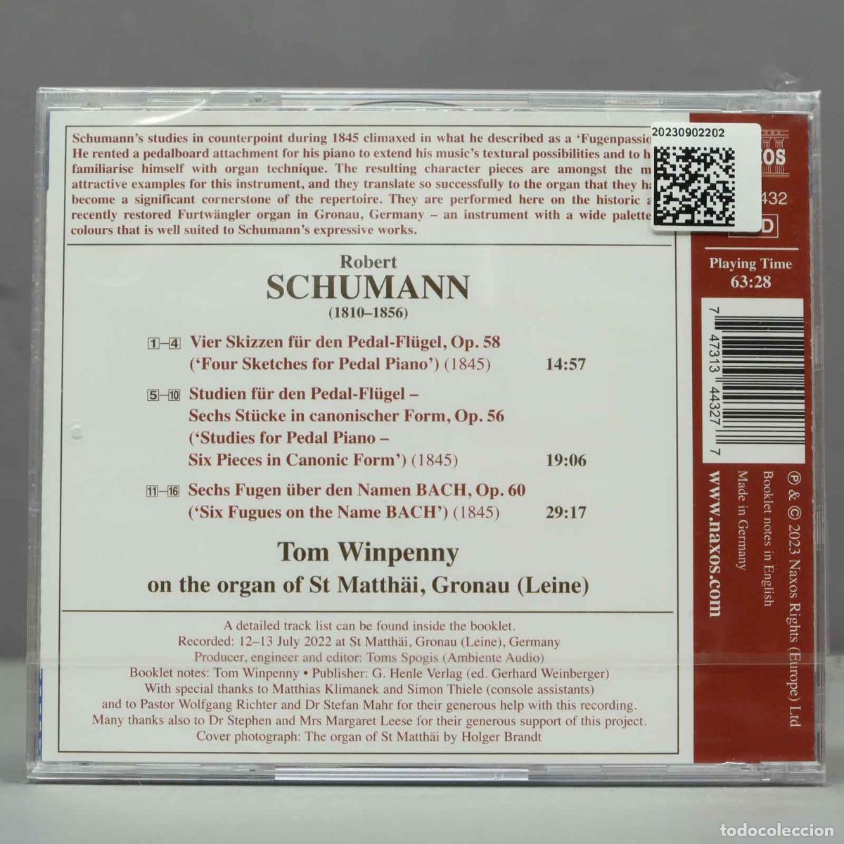 CDs de m&uacute;sica: CD. TOM WINPENNY - ROBERT SCHUMANN COMPLETE ORGAN .PRECINTADO - Foto 2