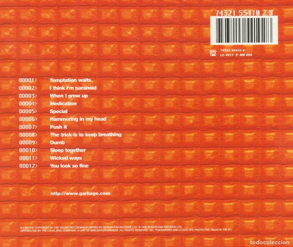 CDs de m&uacute;sica: �R6281 - GARBAGE. VERSION 2.0. CD. - Foto 2