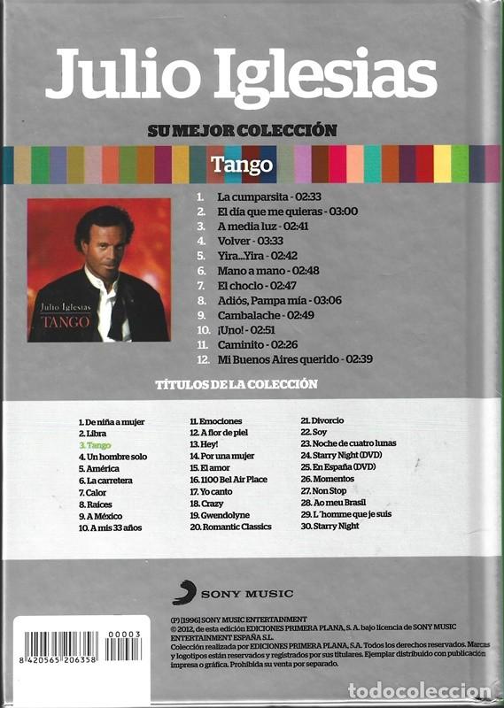 CDs de m&uacute;sica: JULIO IGLESIAS TANGO (LIBRO CD) - Foto 2