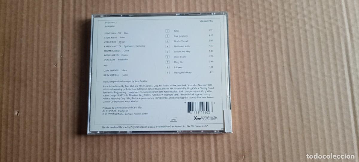 CDs de m&uacute;sica: STEVE SWALLOW - SWALLOW CD 1992 JAZZ - Foto 3
