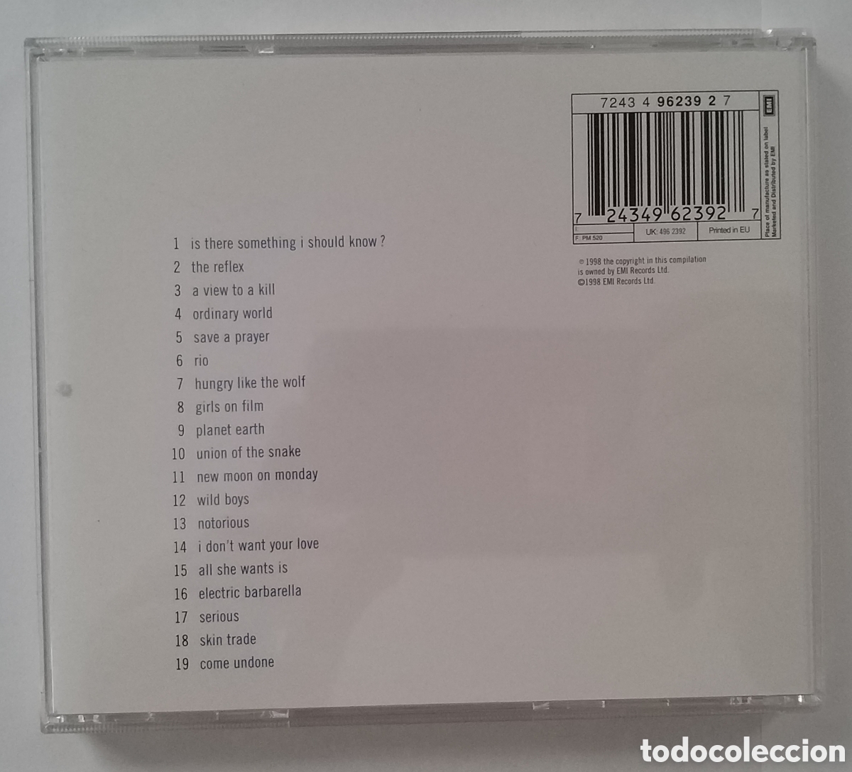CDs de m&uacute;sica: DURAN DURAN - GREATEST CD - Foto 2