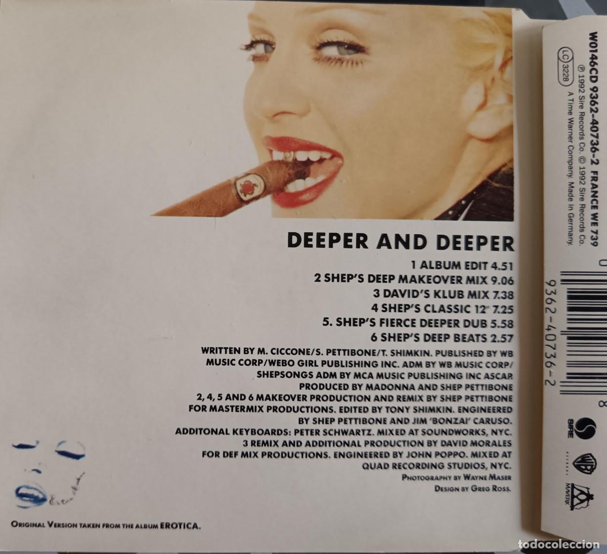 CDs de m&uacute;sica: Madonna. Deeper and deeper (CD single) - Foto 2
