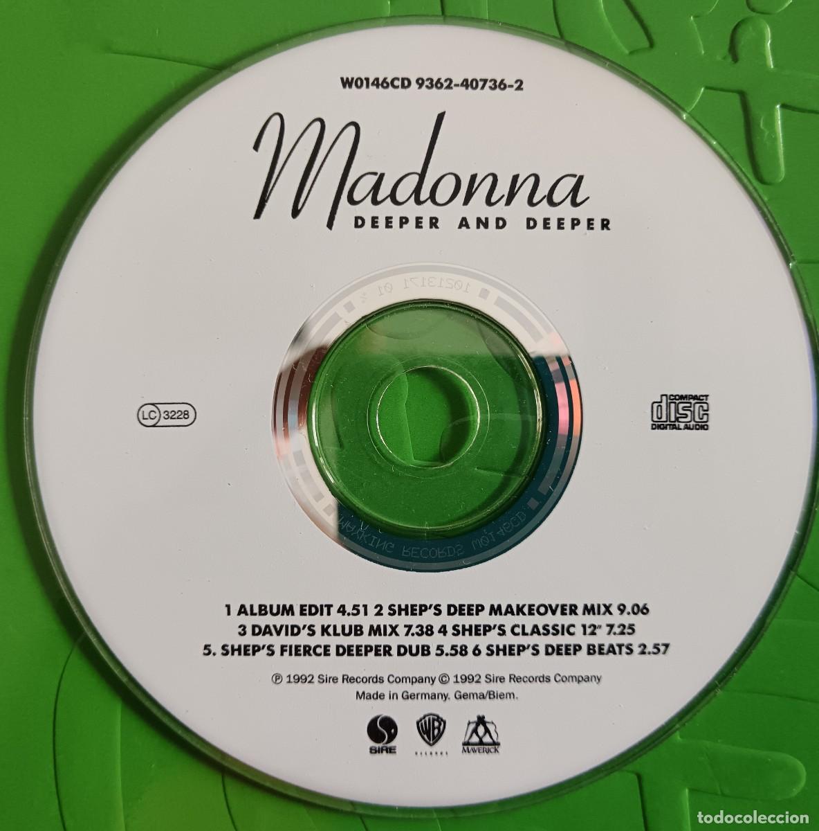 CDs de m&uacute;sica: Madonna. Deeper and deeper (CD single) - Foto 3