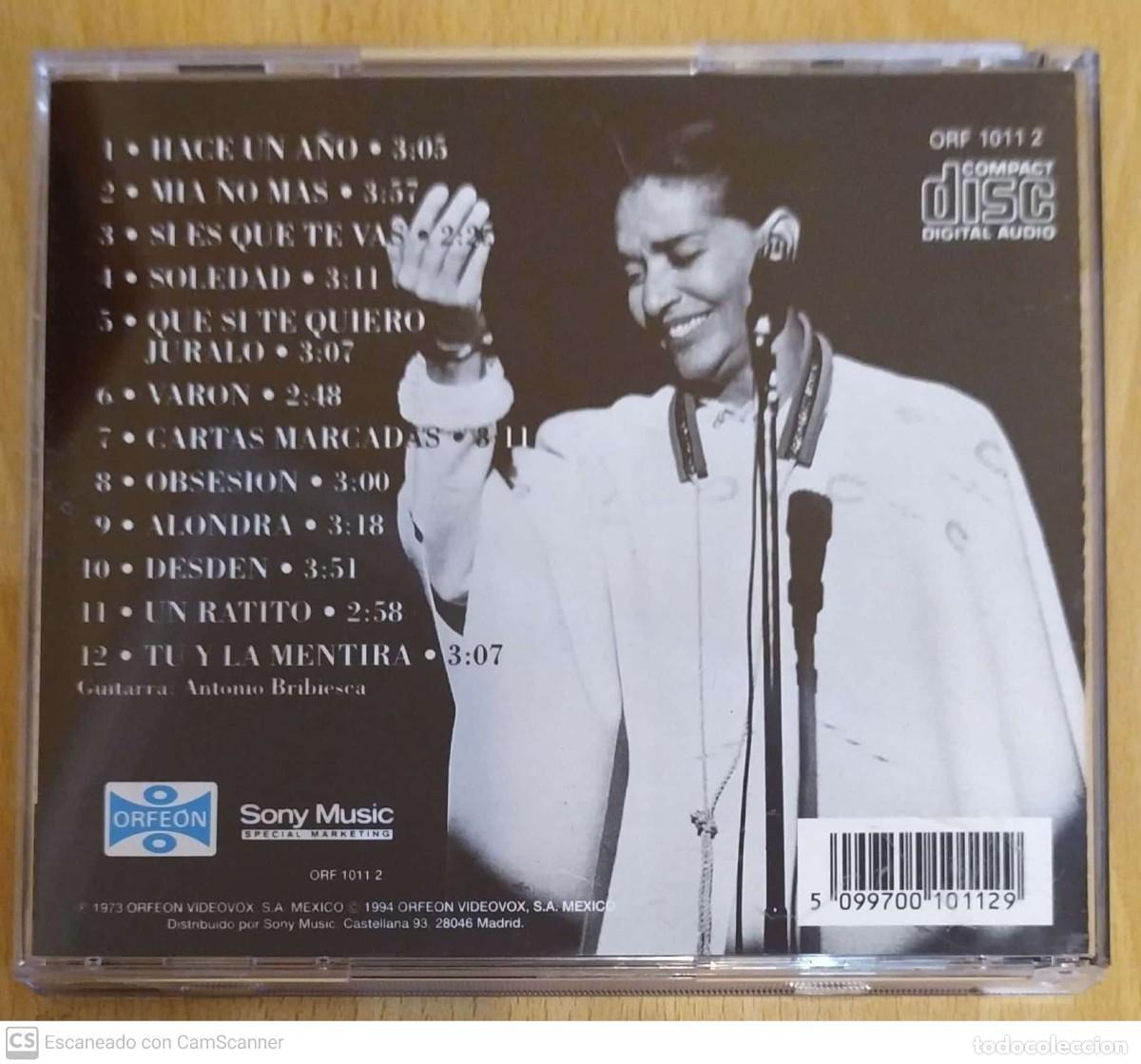 CDs de m&uacute;sica: CHAVELA VARGAS (SOLEDAD) CD 1994 - Foto 2