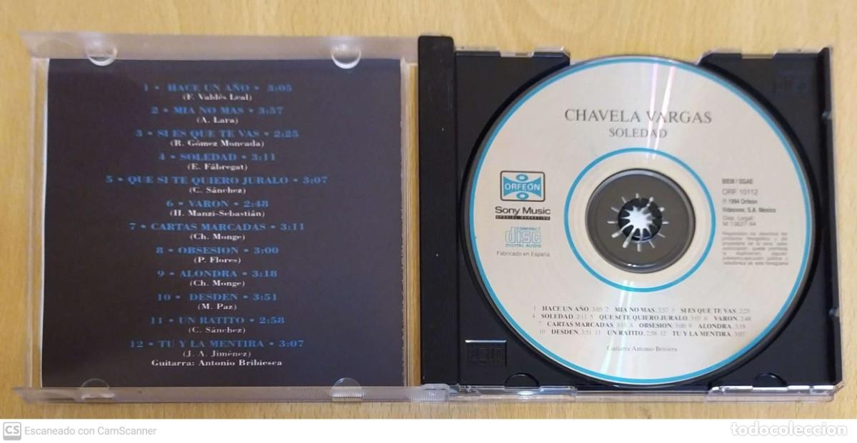 CDs de m&uacute;sica: CHAVELA VARGAS (SOLEDAD) CD 1994 - Foto 3