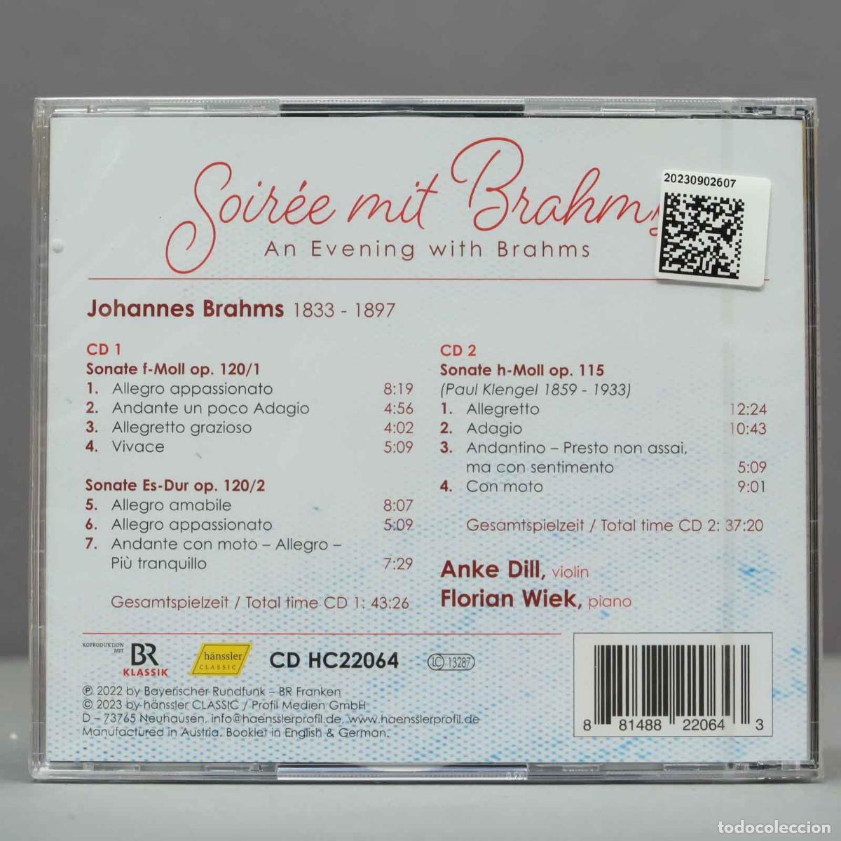 CDs de m&uacute;sica: CD. Soir&eacute;e Mit Brahms: An Evening With Brahms. PRECINTADO - Foto 2