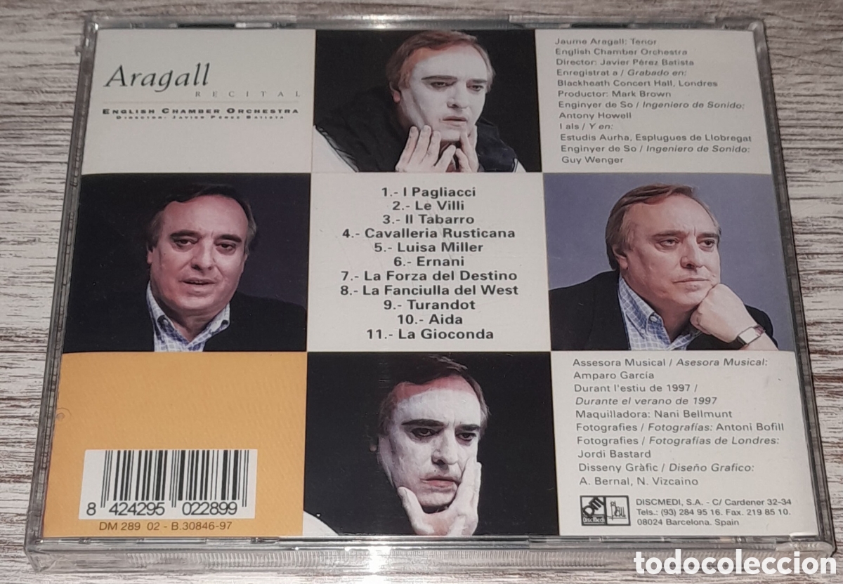 CDs de m&uacute;sica: ARAGALL - RECITAL - PRECINTADO - Foto 2