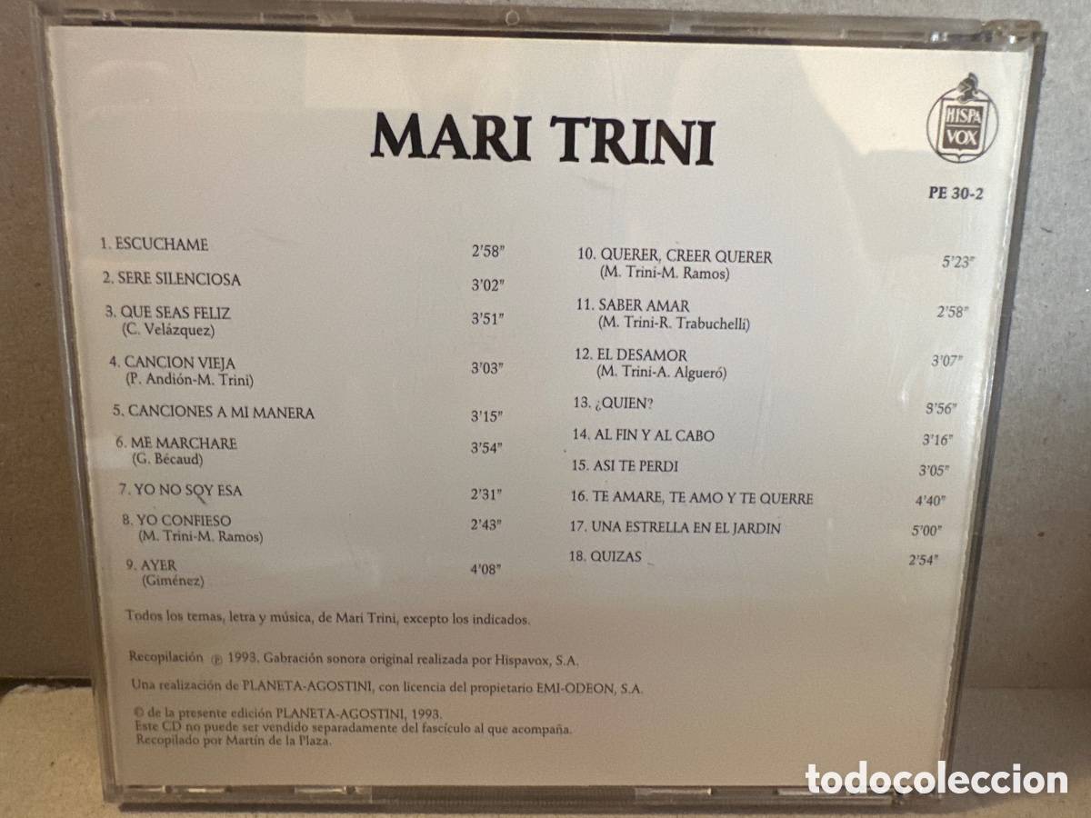 CDs de m&uacute;sica: Mari Trini - Mari Trini (CD, Comp) - Foto 2