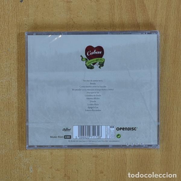 CDs de m&uacute;sica: CABAS - AMORES DIFICILES - CD - Foto 2