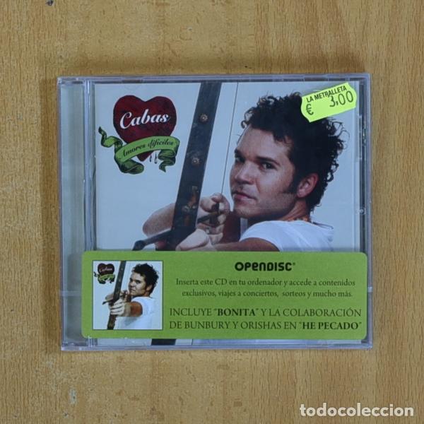 CDs de m&uacute;sica: CABAS - AMORES DIFICILES - CD - Foto 1