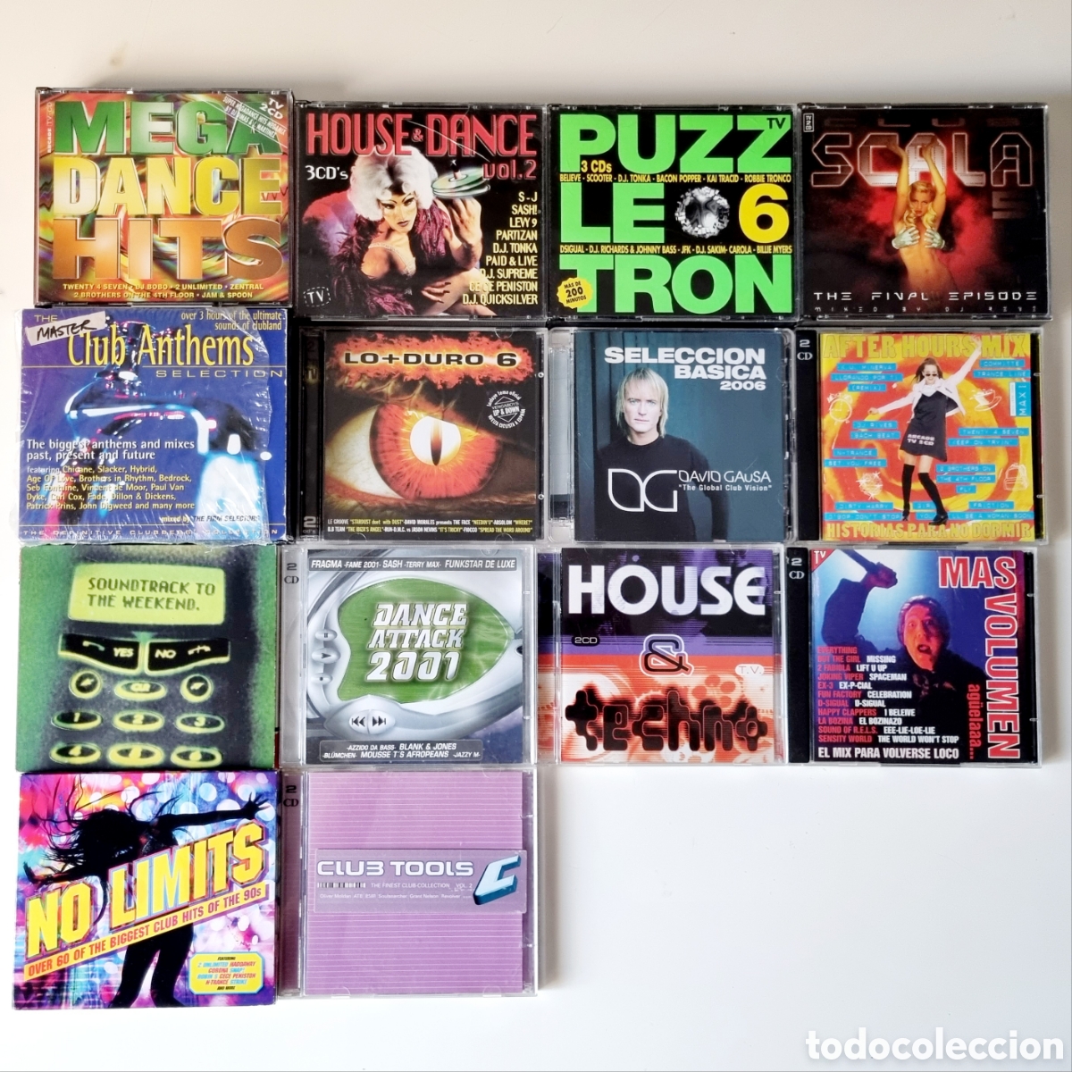 Lote Com 14 Cds Eletrônica Dance Tecno Trance Anos 90 / 2000