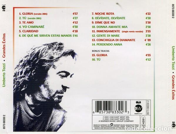 CDs de m&uacute;sica: Umberto Tozzi &ndash; Grandes &Eacute;xitos - Foto 2