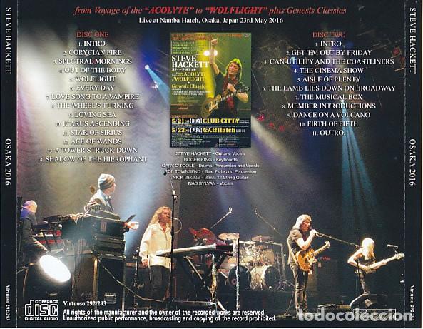 CDs de m&uacute;sica: 2 CDs Steve HACKETT &ndash; Live in Osaka 2016 - Foto 2