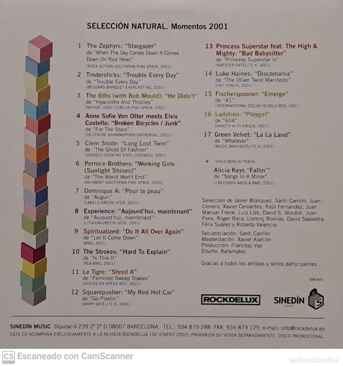 CDs de m&uacute;sica: Various &lrm;&ndash; Selecci&oacute;n Natural. Momentos 2001 - Foto 2