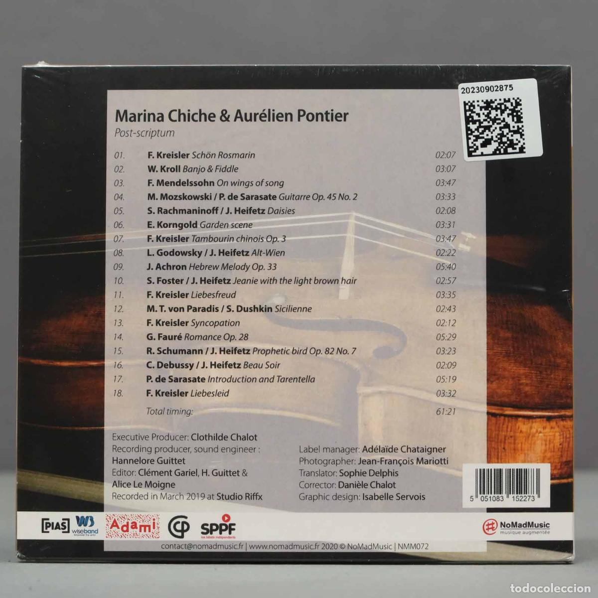 CDs de m&uacute;sica: CD. Chiche,Marina Post-Scriptum . PRECINTADO - Foto 2