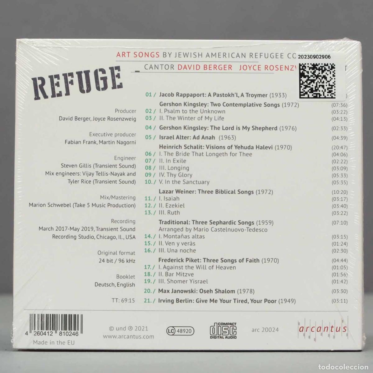 CDs de m&uacute;sica: CD. Refuge von Berger,David. PRECINTADO - Foto 2