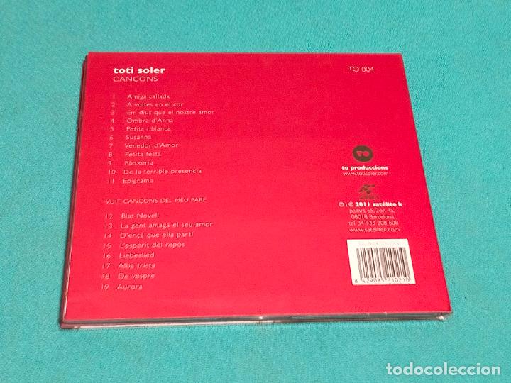 CDs de m&uacute;sica: Disco CD toti soler can&ccedil;ons catal&agrave; catal&aacute;n 2011 sat&eacute;lite - Foto 5