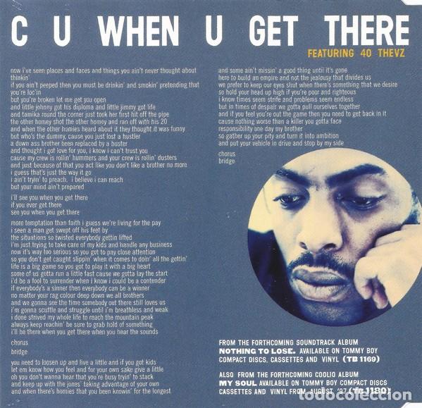 CDs de m&uacute;sica: Coolio Featuring 40 Thevz &ndash; C U When U Get There - Foto 2