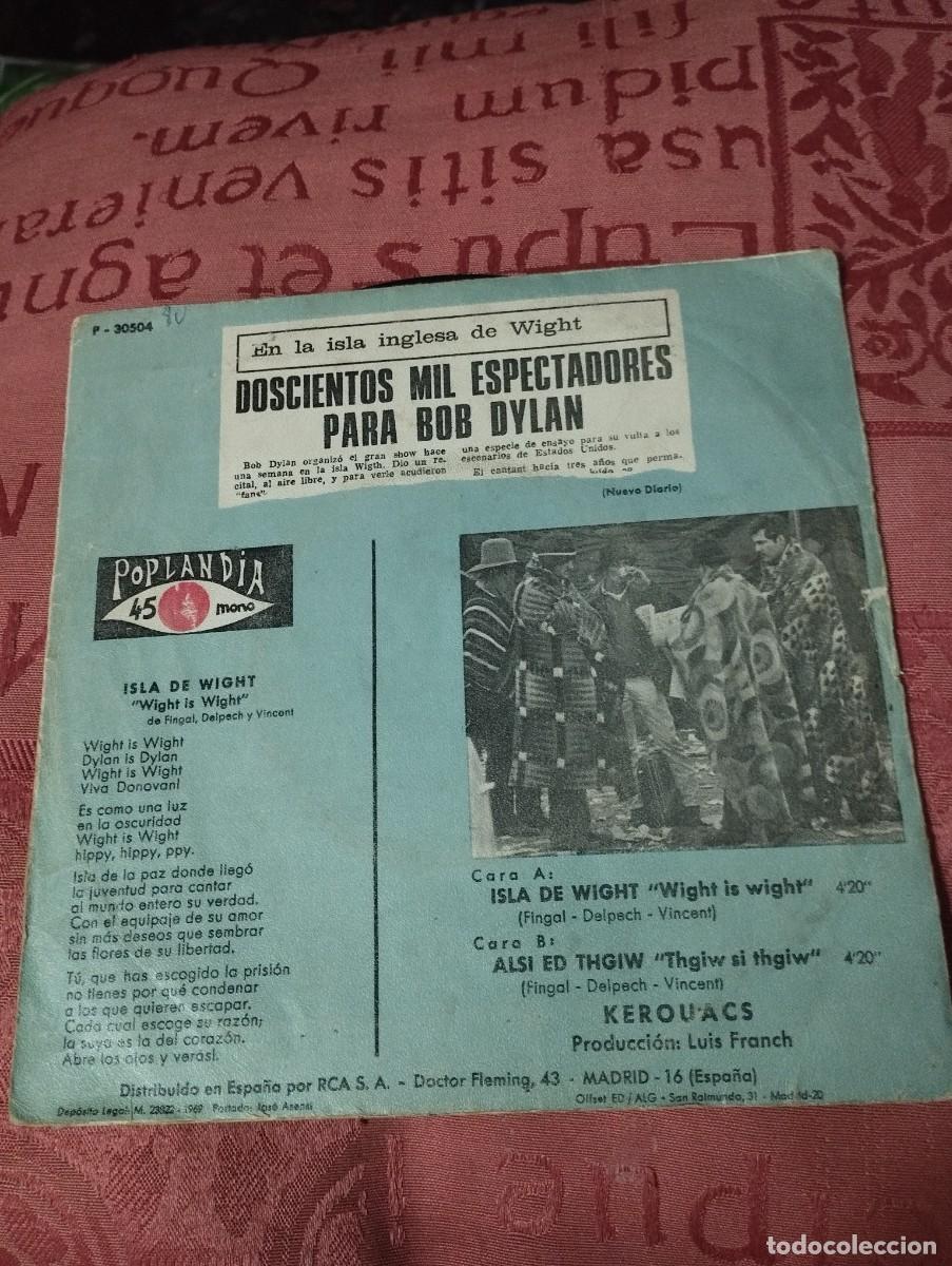 CDs de m&uacute;sica: Single de 1969 Isla de Wight de Kerouacs - Foto 3