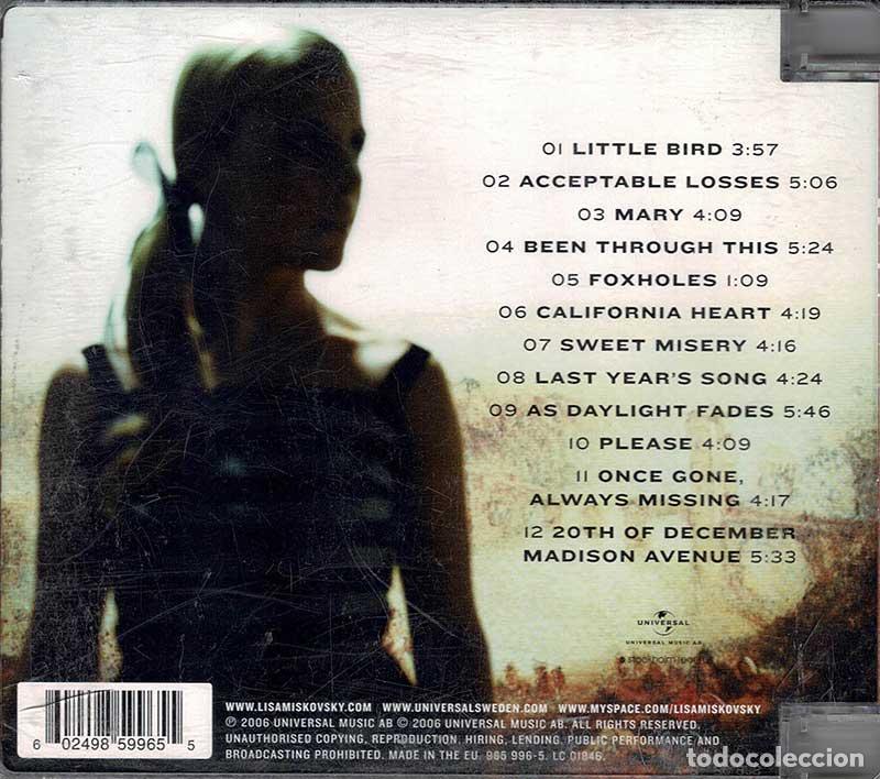 CDs de m&uacute;sica: Lisa Miskovsky - Changes. CD - Foto 2