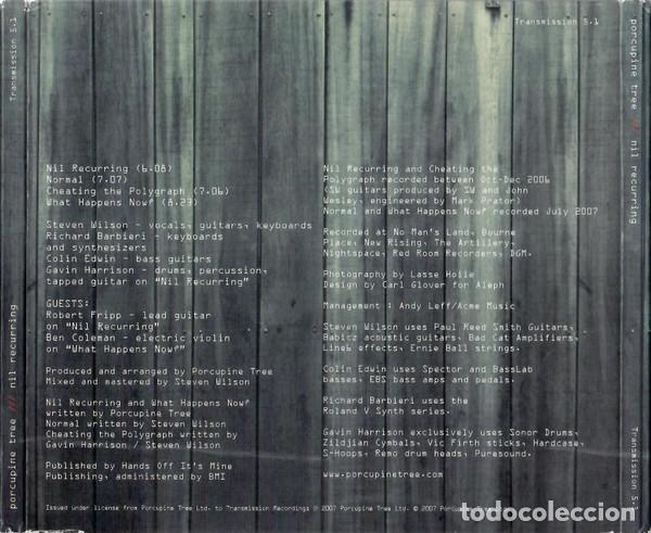 CDs de m&uacute;sica: Porcupine Tree - Nil Recurring - Foto 2