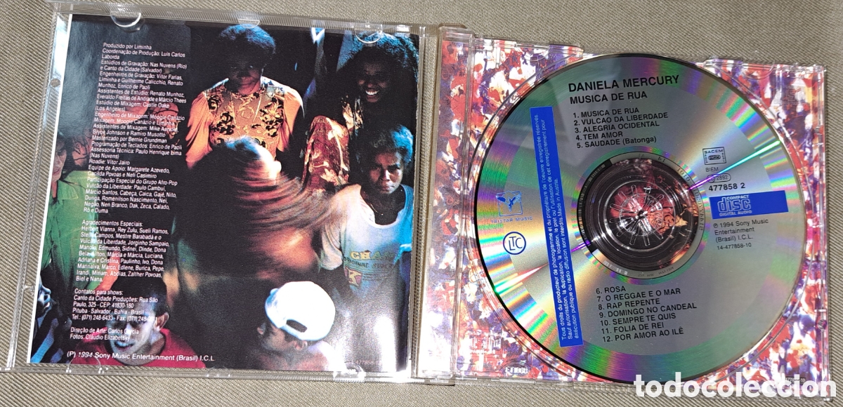 CDs de m&uacute;sica: CD DANIELA MERCURY, M&Uacute;SICA DE RUA, 1994 - Foto 2