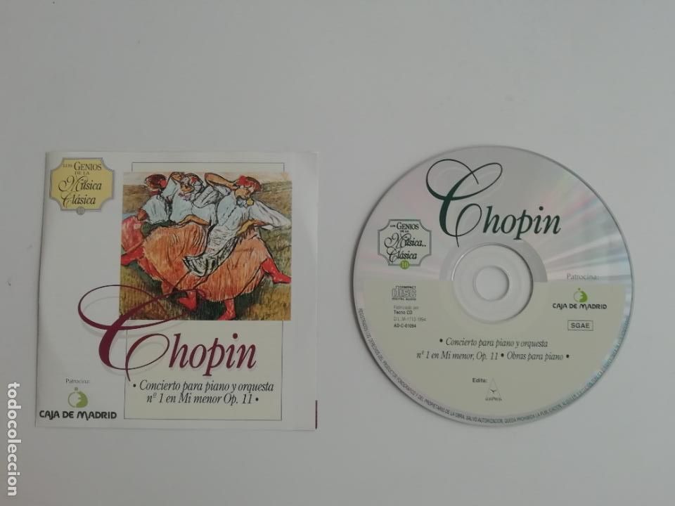 CDs de Musique: Los Genios de la M&uacute;sica Cl&aacute;sica 10 Chopin Caja de M&uacute;sica Caja Madrid Alfa Delta 1994